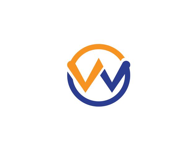 W Logo und Symbol vektor