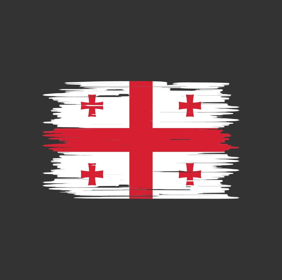 Bürste der georgischen Flagge. Nationalflagge vektor