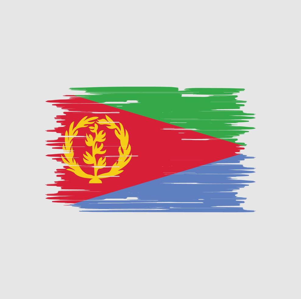 Eritrea-Flagge-Pinsel. Nationalflagge vektor