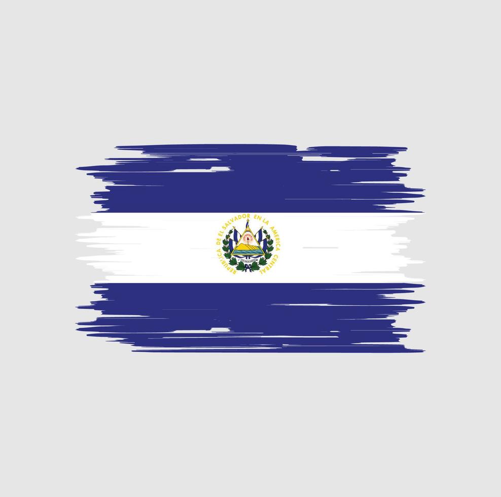 el salvador flaggborste. National flagga vektor