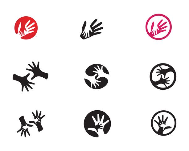 Handpflege Annahme Logo Vektor