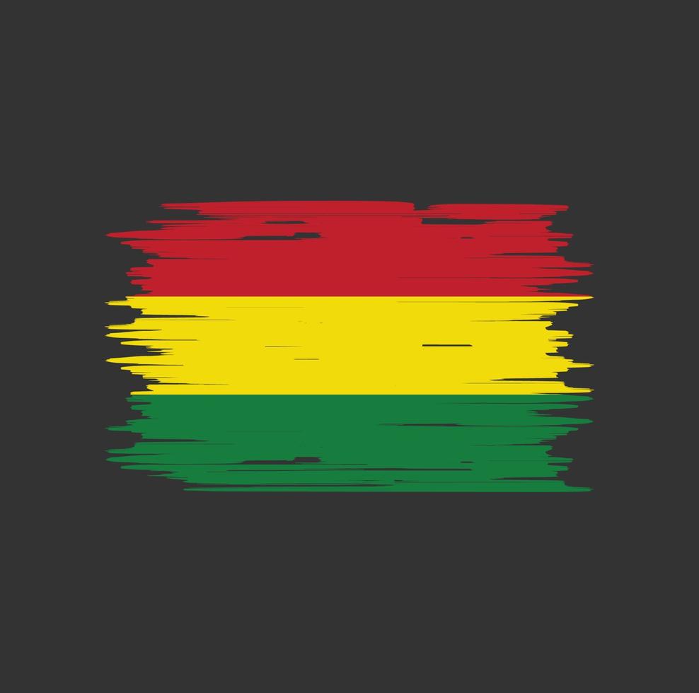 bolivia flagga borste. National flagga vektor