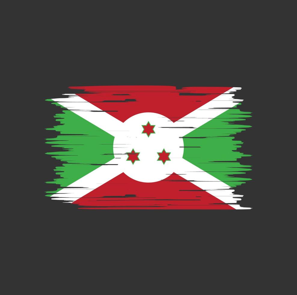 Bürste der Burundi-Flagge. Nationalflagge vektor