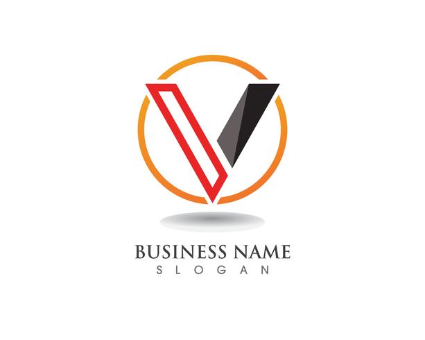 V Logo Business Brief Symbole vektor