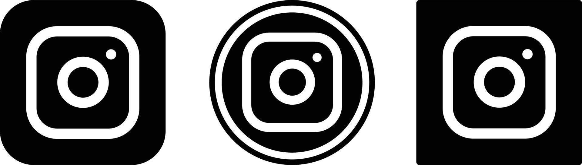 Instagram-Symbol. Web-Icon-Set. Sammlung von Symbolen. einfache Vektorillustration. vektor
