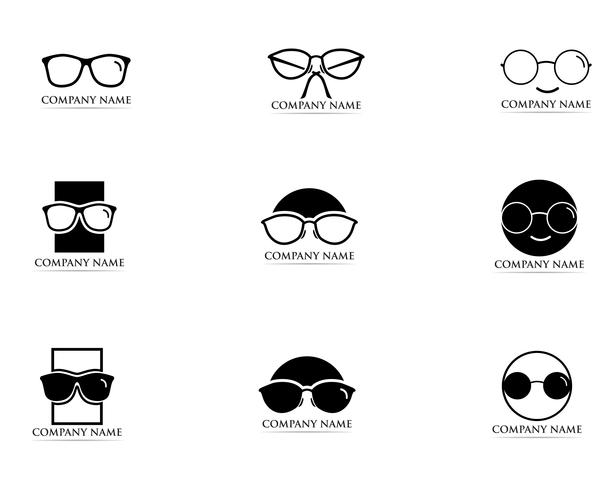 Brille Logo Design Vektor