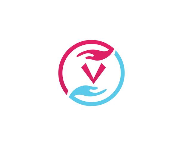 Hand-V-Therapie-Logo und Symbole Vorlage Symbole vektor