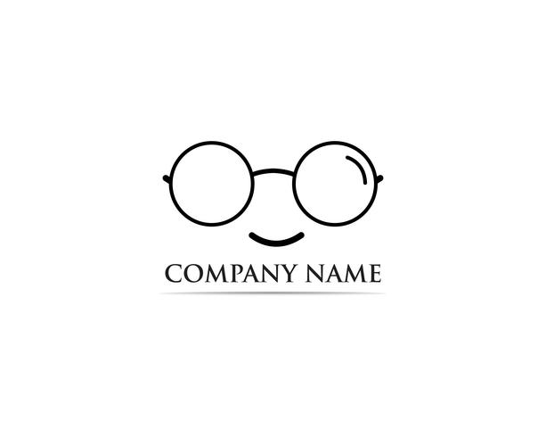 Glasögon Logo Design vektor