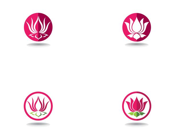 Schönheits-Vektor-Lotus-Blumen entwerfen Logo Schablonenikonen vektor