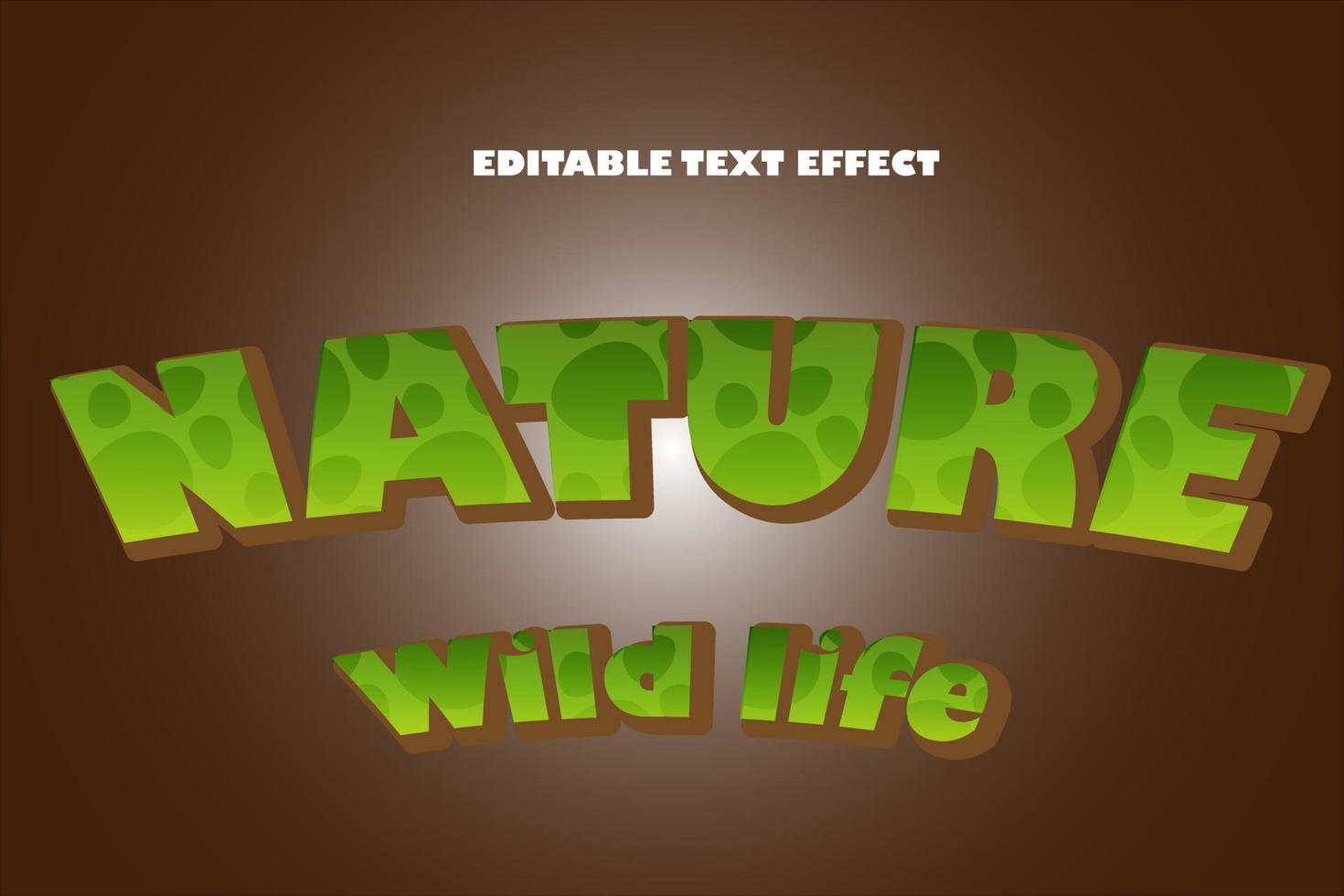 natur vilda liv texteffekt vektor