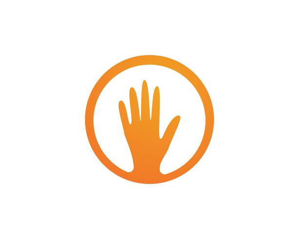 Handvård Logo Mall vektorikon Affärssymboler vektor