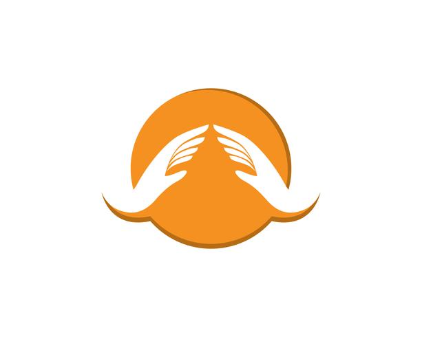 Handpflege Logo Template-Vektorikone Geschäft vektor
