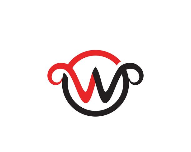 W-Buchstabe-Wasserwelle Logo Template-Vektorillustration vektor