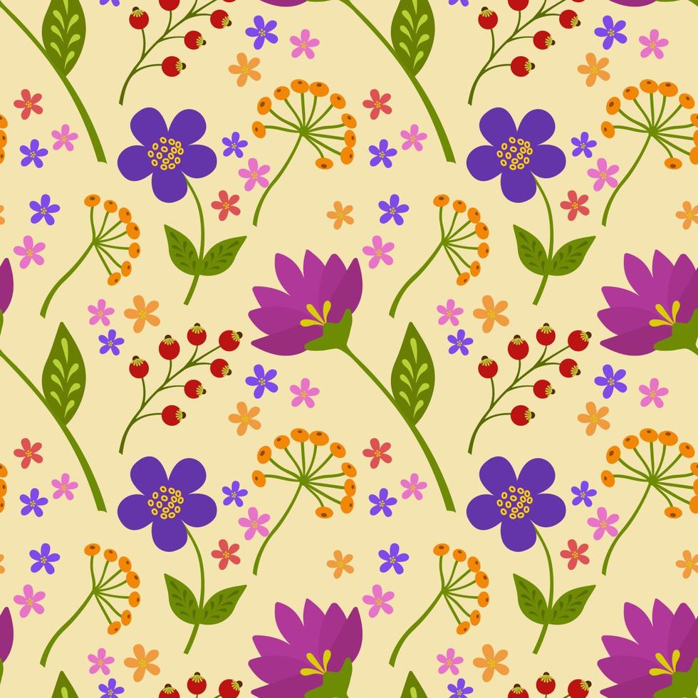 seamless mönster med blommor, abstrakt upprepande pattern.for papper, omslag, tyg, textilier, presentförpackning, reklam, väggkonst, inredning. vektor illustration av mode.