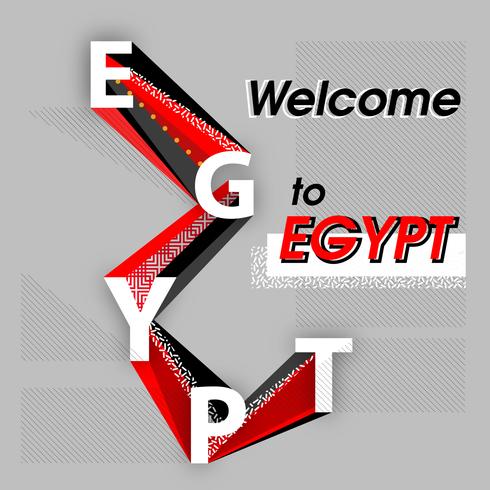 Välkommen till Egypten vektor