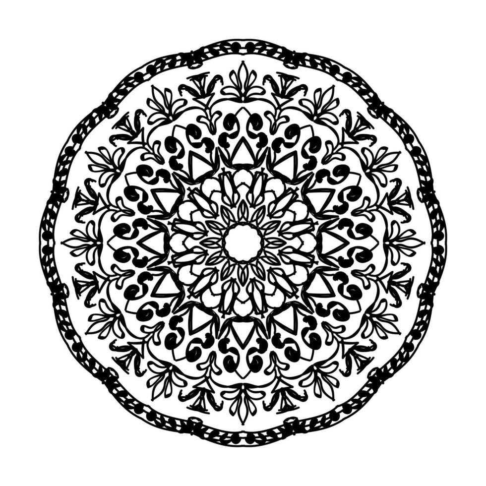 handritad mandala. dekoration i etniska orientaliska doodle prydnad. vektor