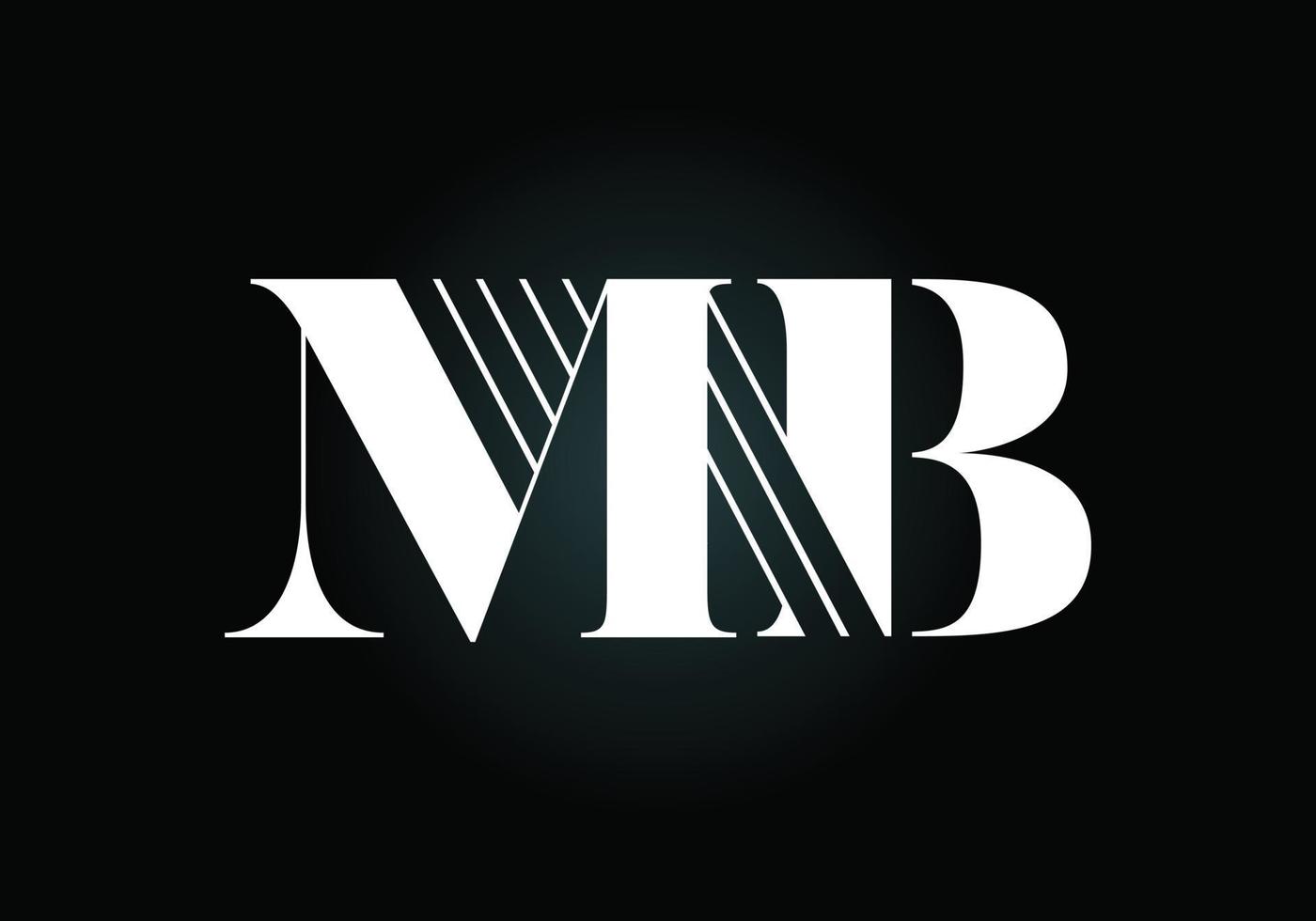 Anfangsbuchstabe mb Logo Design Vektor. grafisches alphabetsymbol für unternehmensidentität vektor