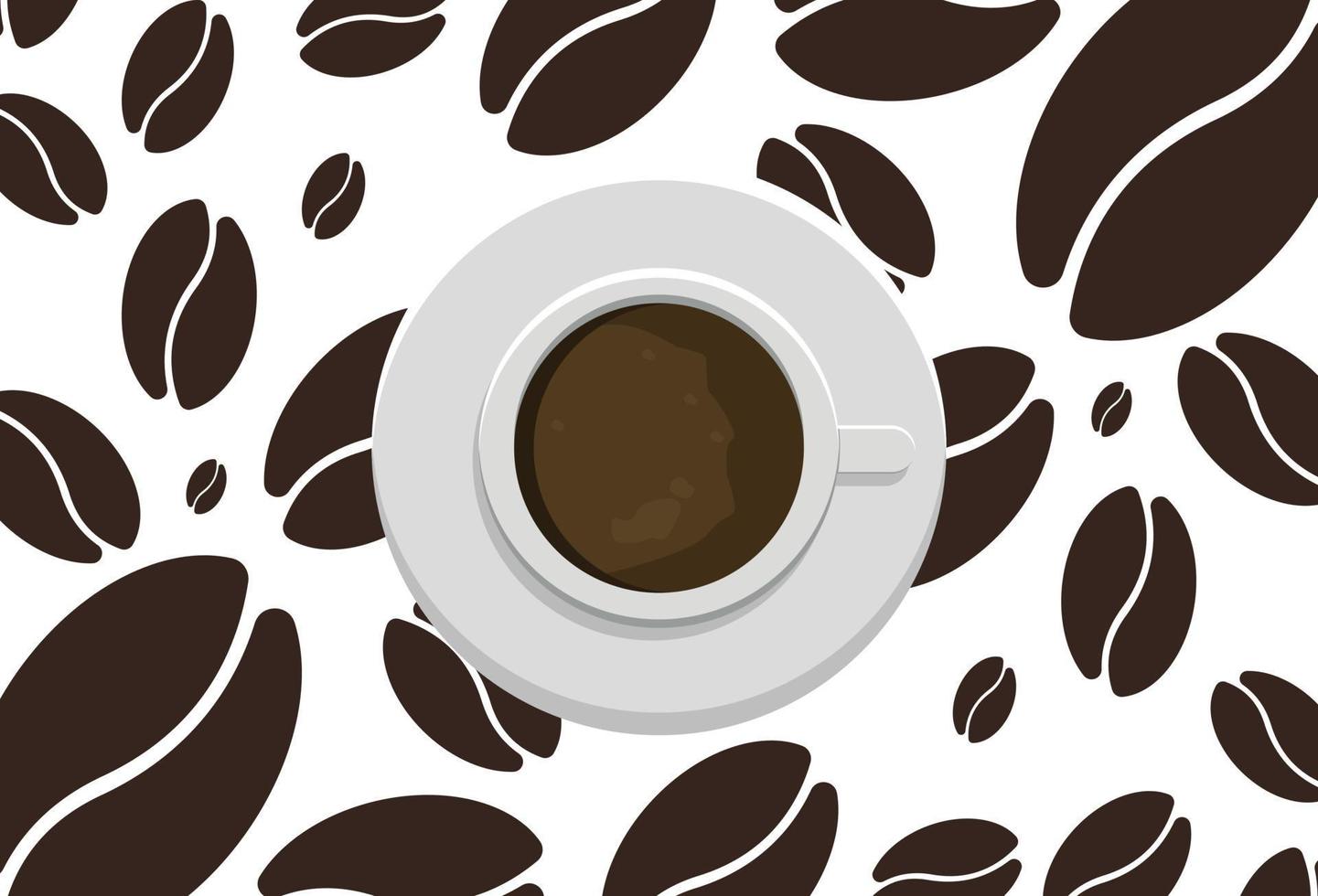 platt designillustration av mallar för den internationella kaffedagen, design lämplig för affischer, bakgrunder, gratulationskort, tema för internationell kaffedag vektor