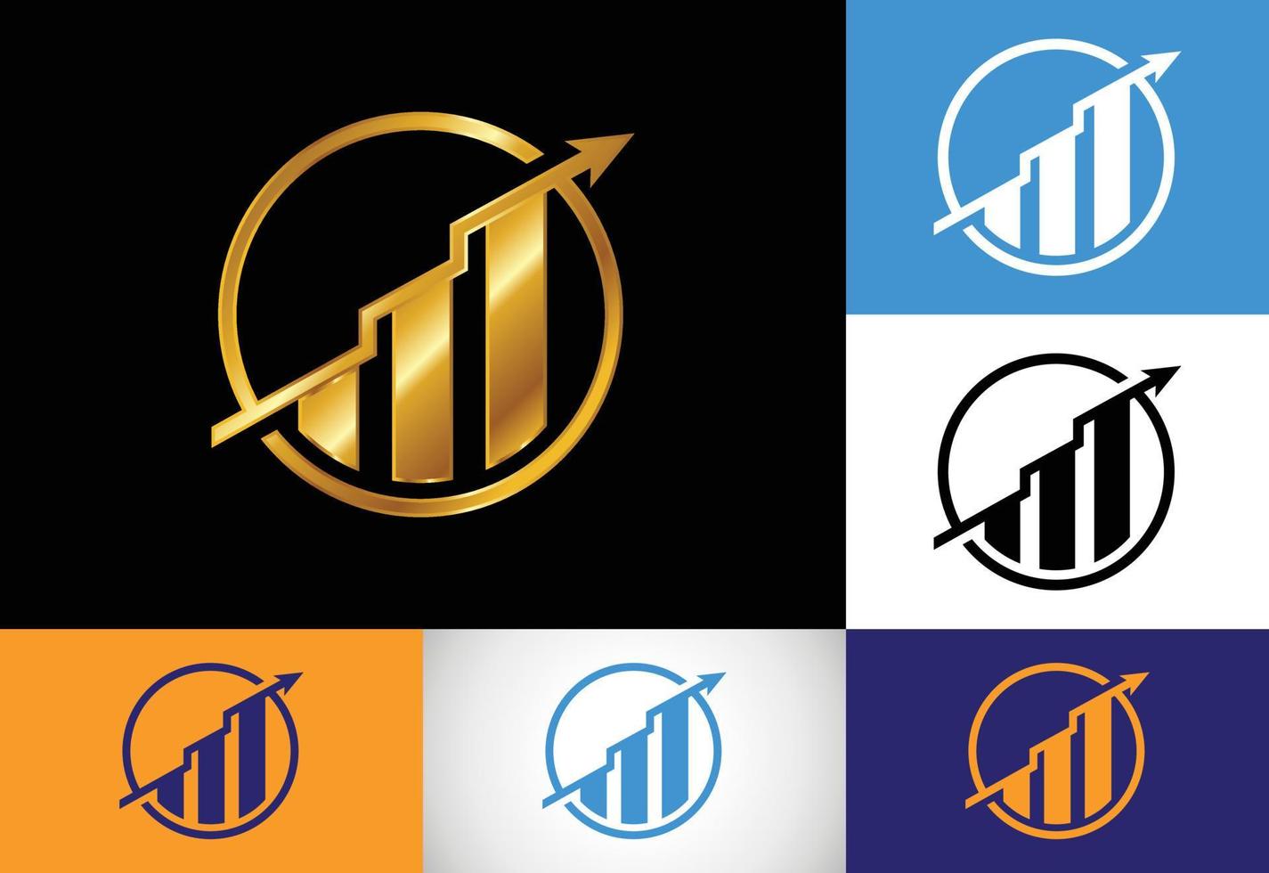 multipel färg variation finans och redovisning logotyp design vektor mall