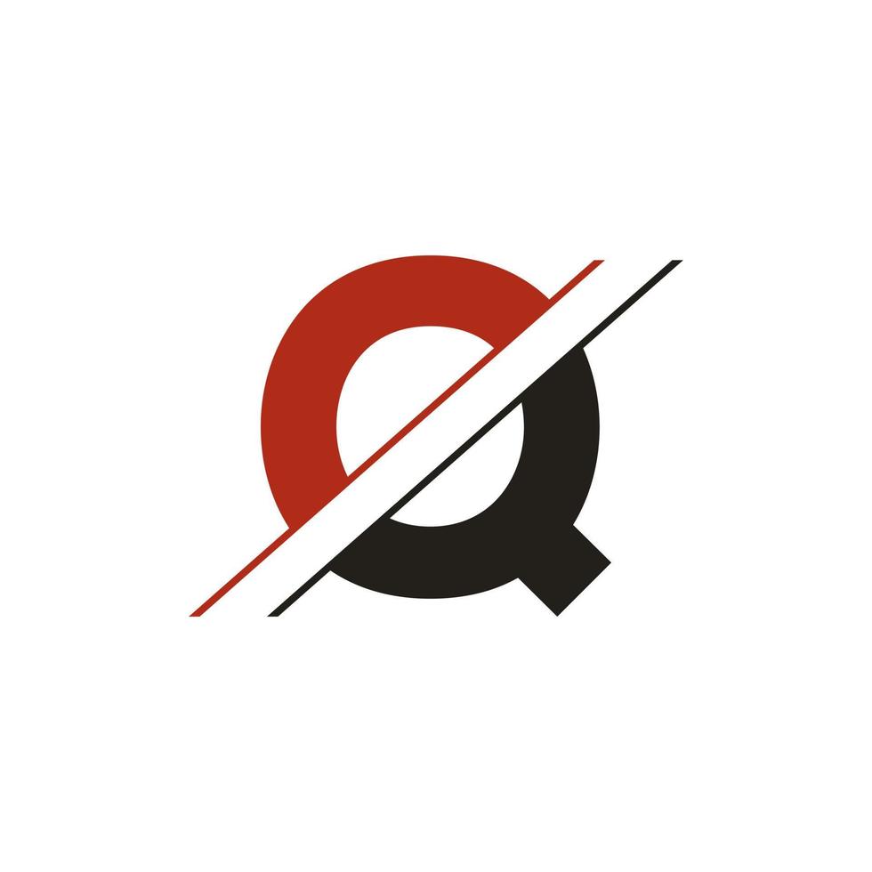 Alphabet Buchstaben q Logo oder Icon Design Vector Illustration