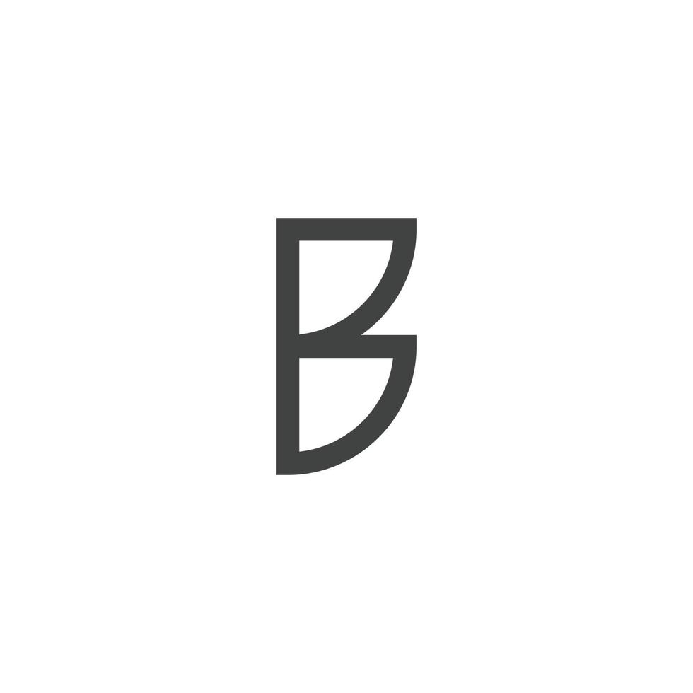 b logotyp på vit bakgrund. vektor