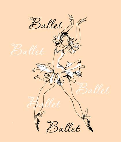 Balett. Ballerina. Dansare. Logo.Vector illustration. vektor