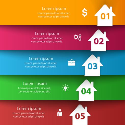 Hus abstrakt 3d ikon. Business infographic. vektor