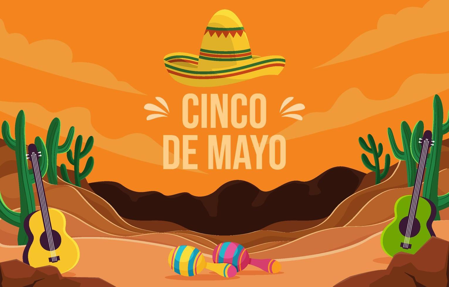 cinco de mayo bakgrundskoncept vektor