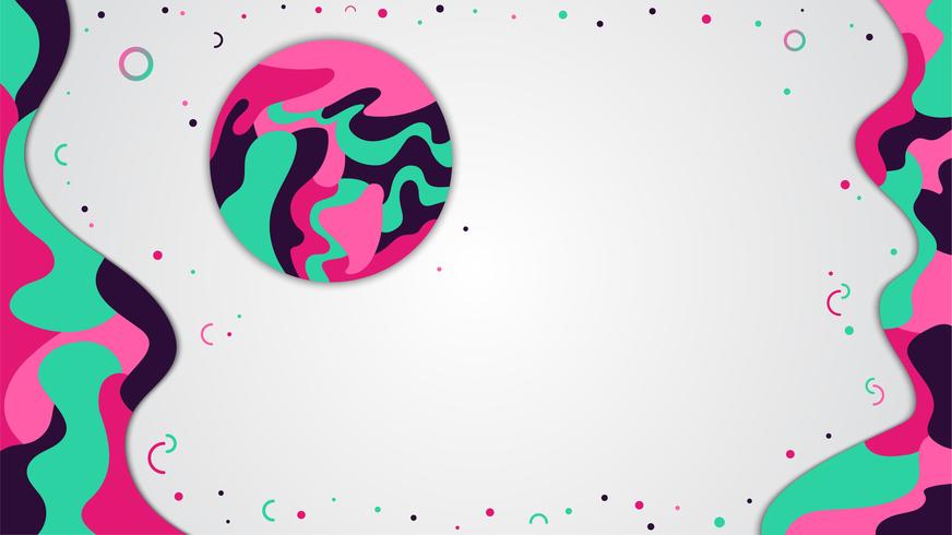 Dynamische Artfahne, flüssiges Farbzusammenfassungs-Hintergrunddesign mit Platz für Text vektor