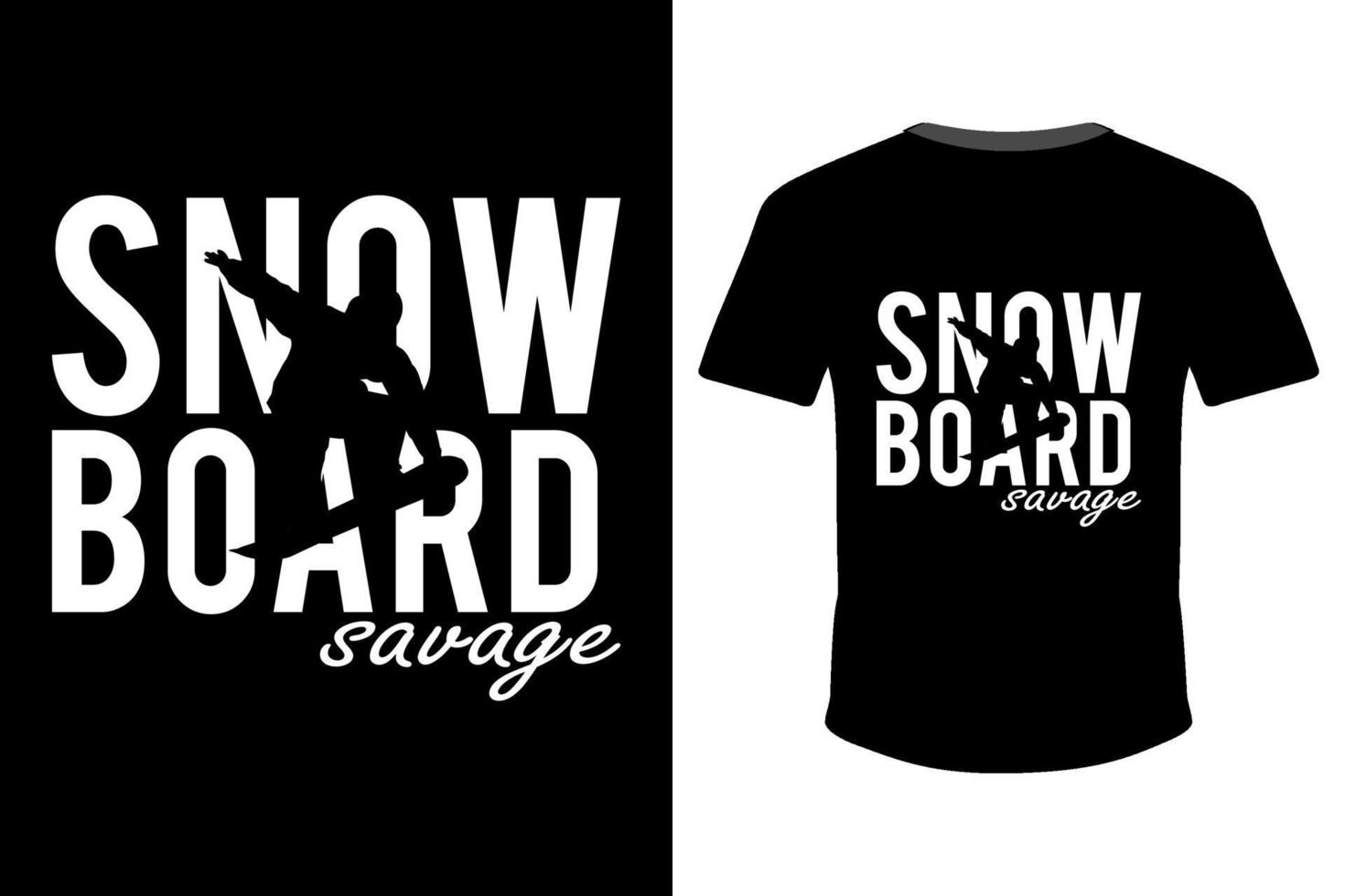 Snowboard-T-Shirt-Design für Druckvektor vektor