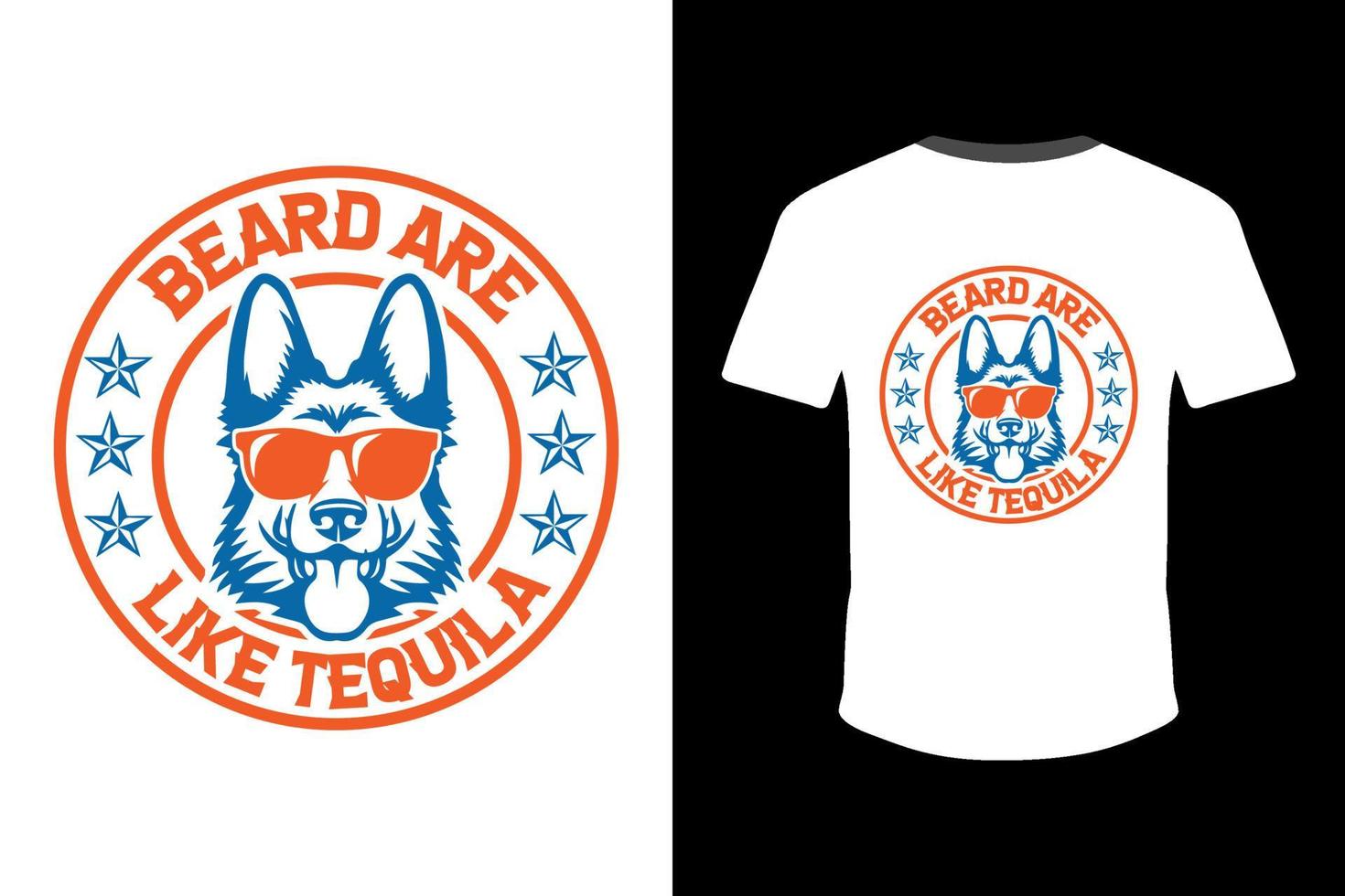 hund meme skägg är som tequila t-shirt vektor print design