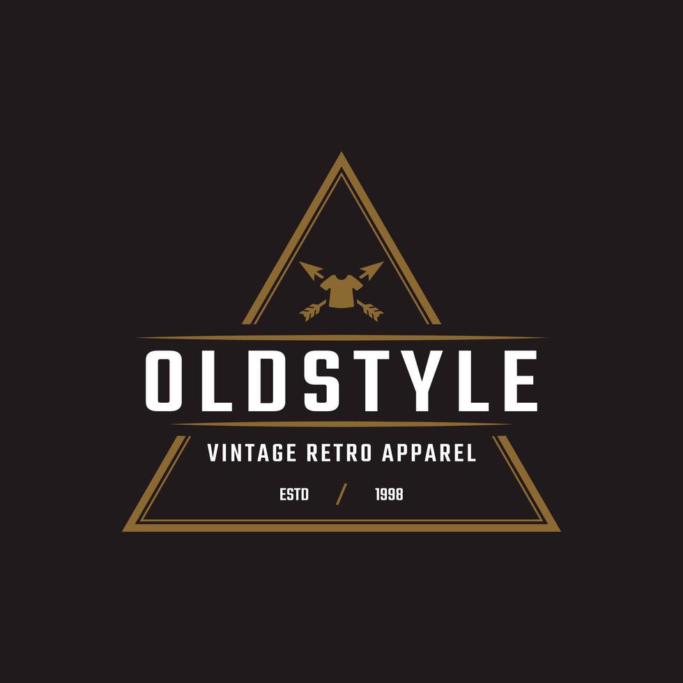 klassisk vintage retro etikett märke för kläder kläder gammal stil logotyp emblem designmall element vektor