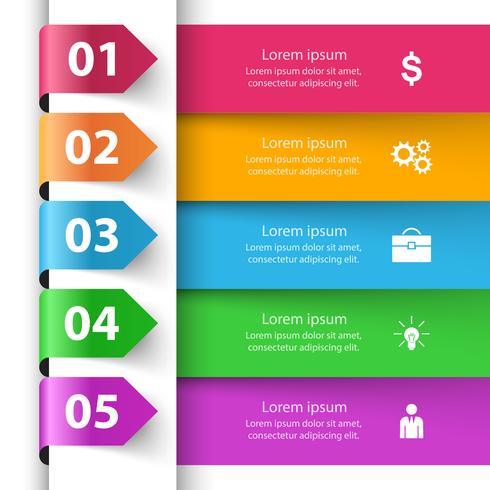 Business Infographics Origami Style Vektor illustration.