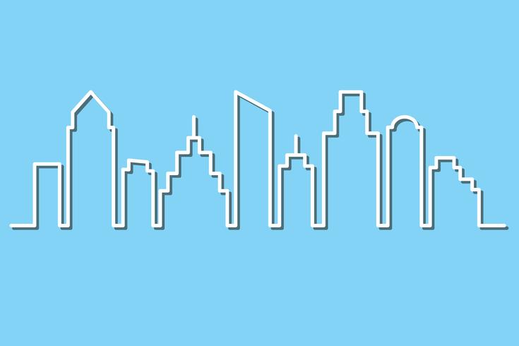 Skyline der Stadt im minimalistischen Stil vektor