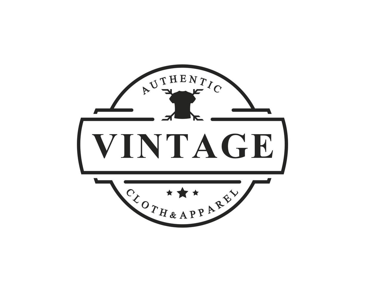 vintage retro-abzeichen für kleidung bekleidung logo emblem design inspiration vektor