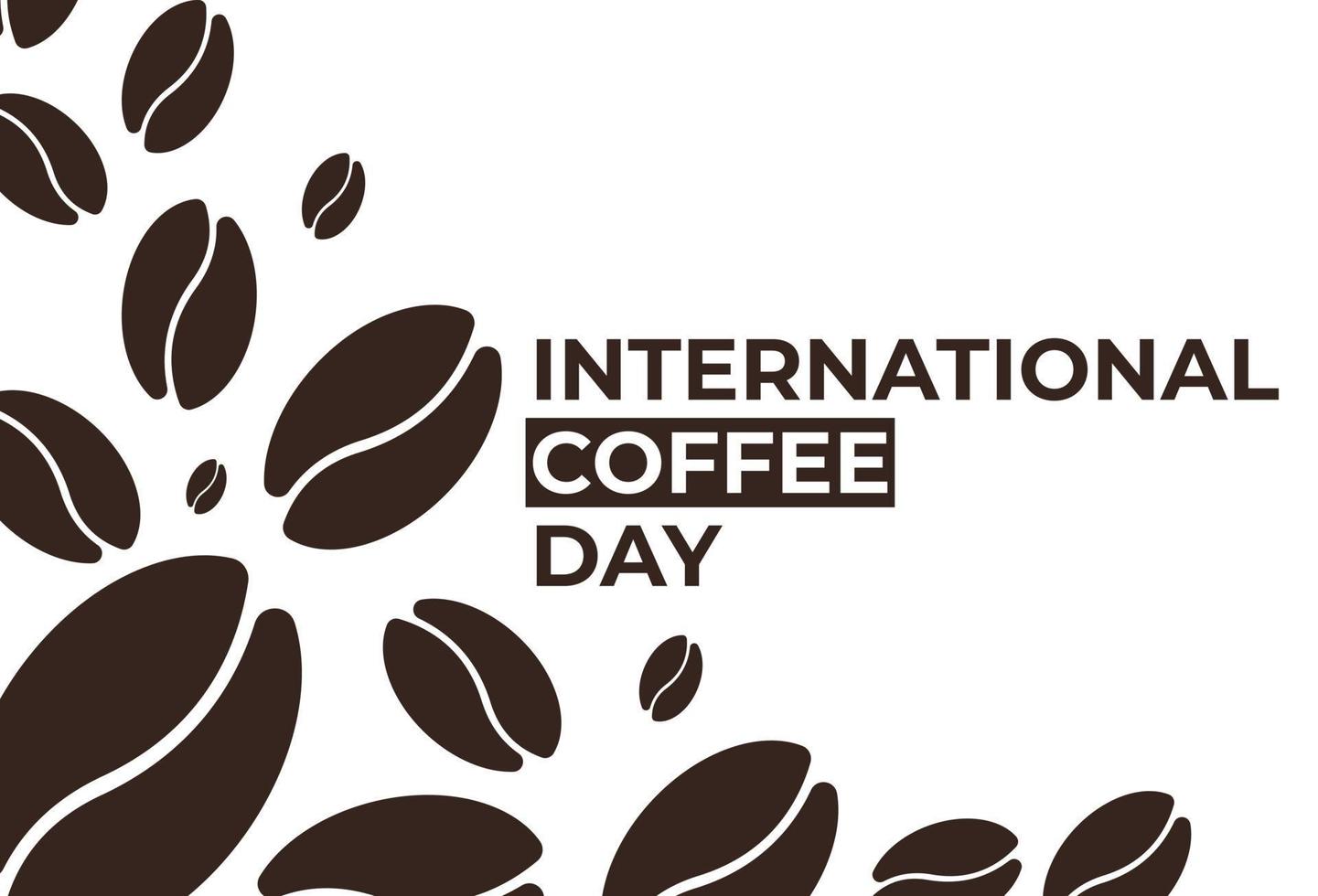 flache Designillustration von internationalen Kaffeetagesschablonen, Design passend für Plakate, Hintergründe, Grußkarten, internationaler Kaffeetag themenorientiert vektor