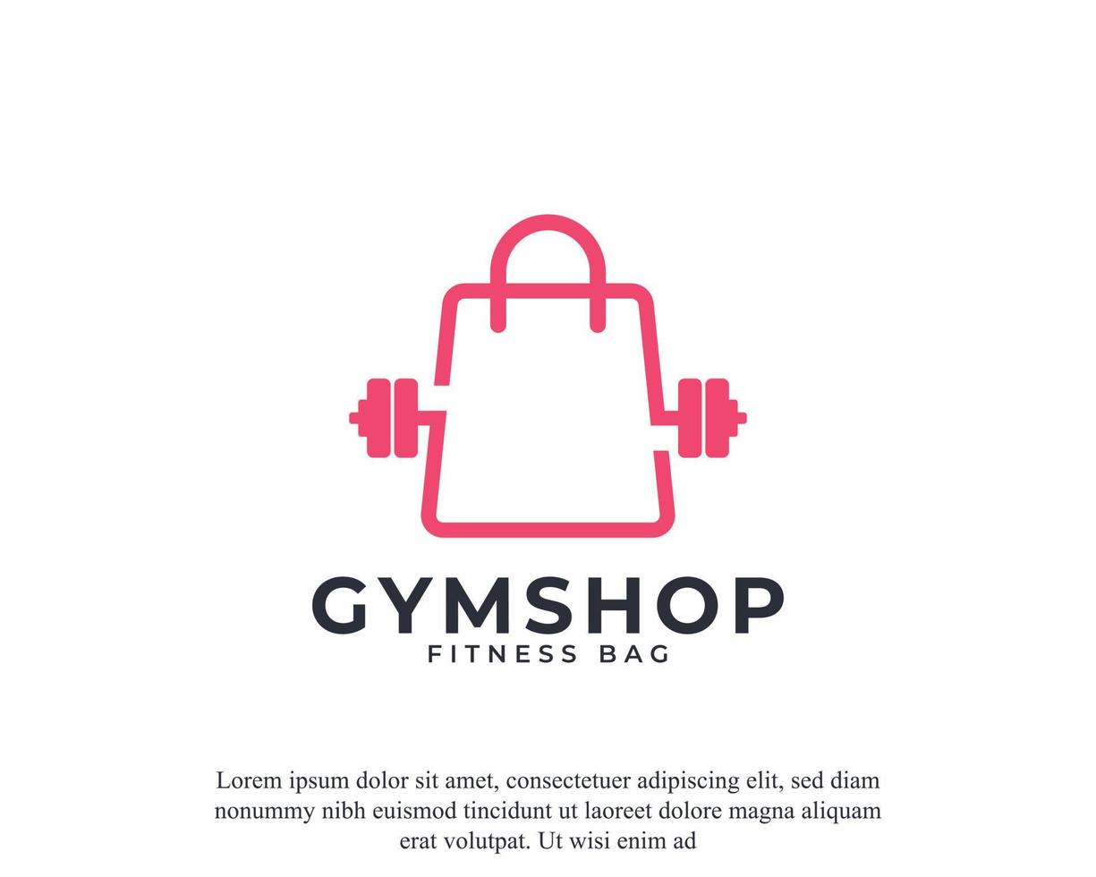 fitness försäljning ikon, gym butik logotyp design vektor mallelement