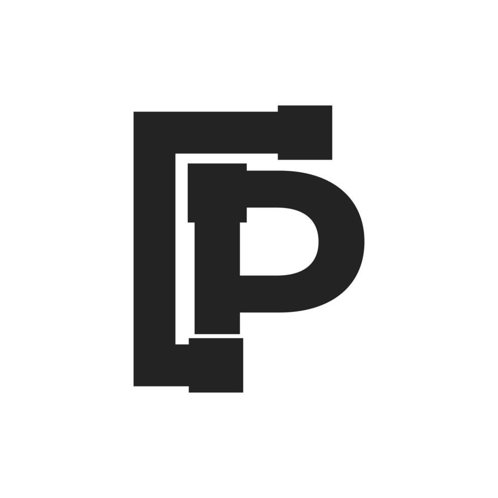buchstabe p bauservice und architektur logo template illustration design vektor
