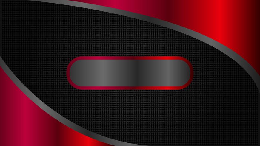 Minimal stil, abstrakt svart och röd tech banner design vektor