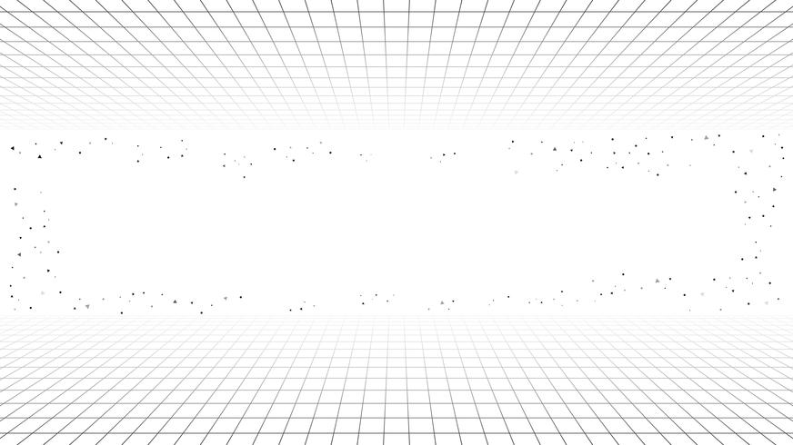 Monokrom minimal retro linje bakgrund, stil futuristisk synth retro våg vektor
