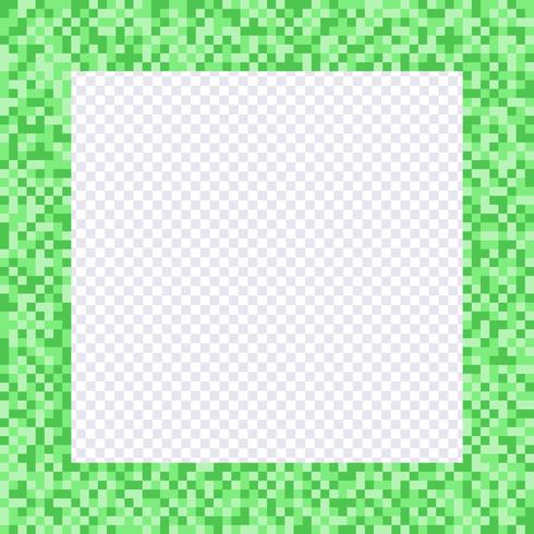 Grön pixelram, gränser vektor