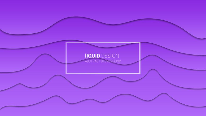 Abstrakt liqiud multi lager 3d design. Dynamisk konceptdesign eller flytande flytande illustration för webbsidans mall. Papperssår. vektor