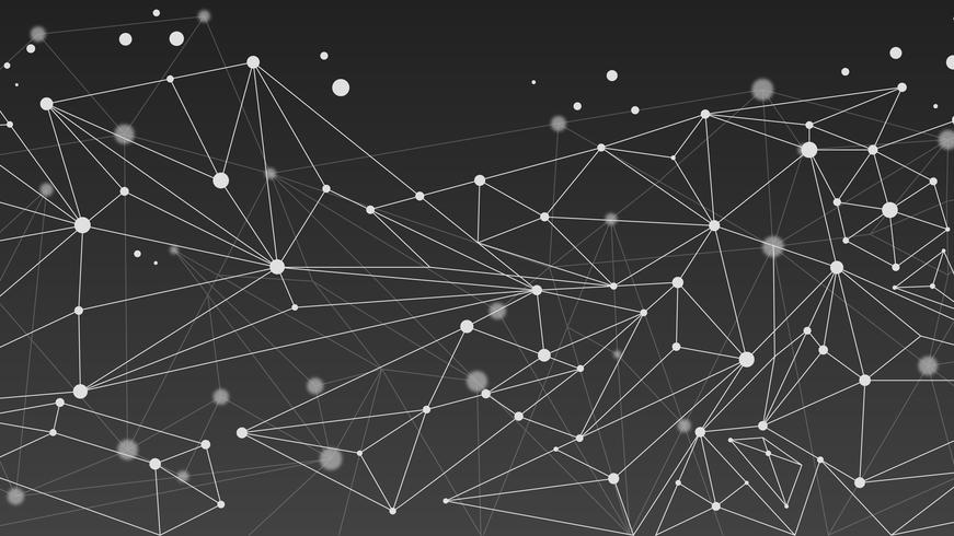 Einfarbiger geometrischer abstrakter Molekülhintergrund vektor