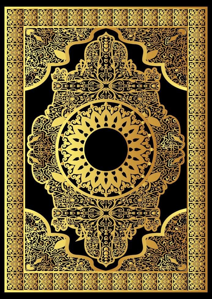 islamisches koran-buchumschlagdesign, das den heiligen koran-prämienfreien vektor bedeutet