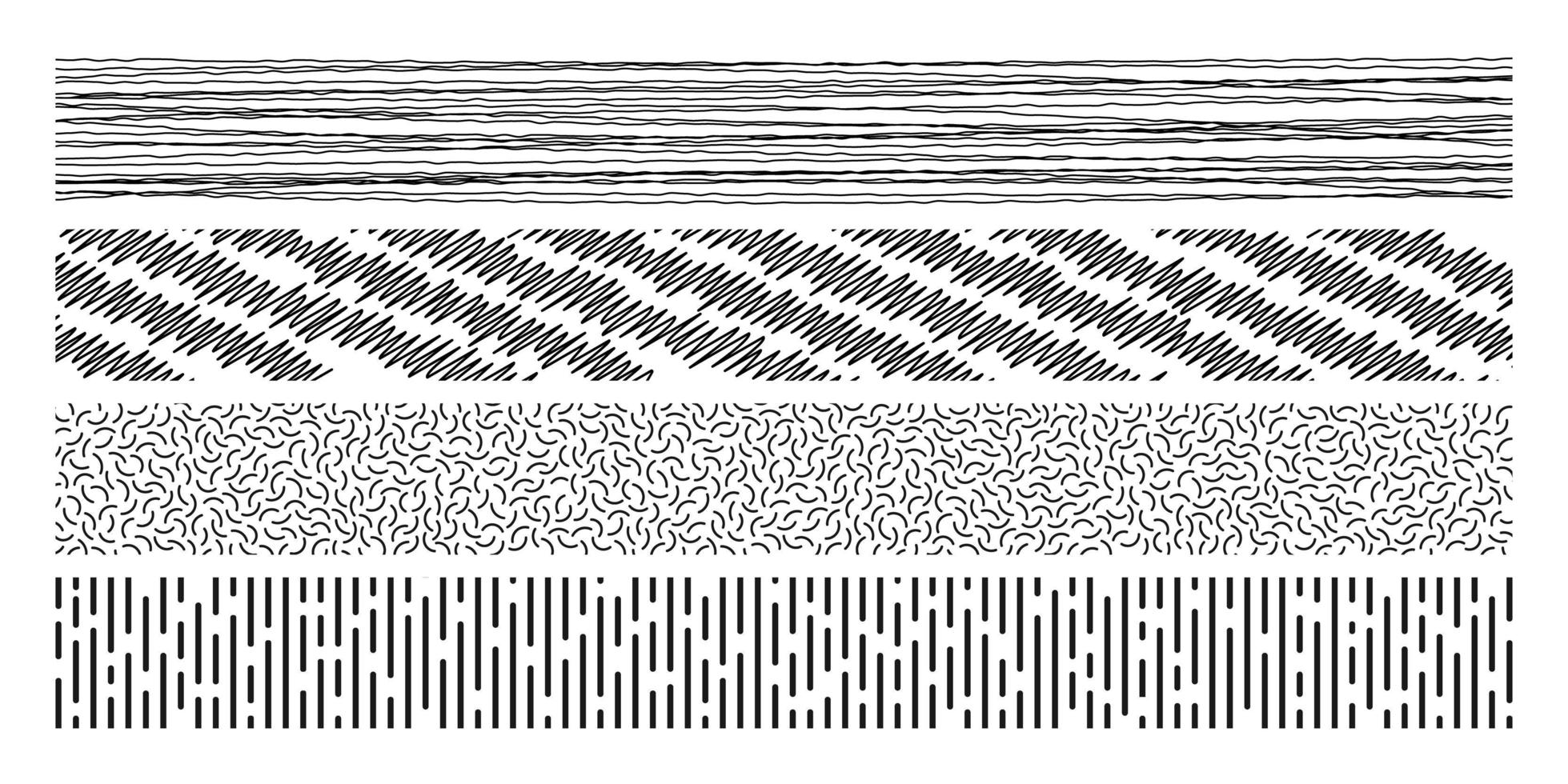 Linien und Striche in verschiedenen Stilen. perfekt für beschriftungen und illustrationen.web vektor