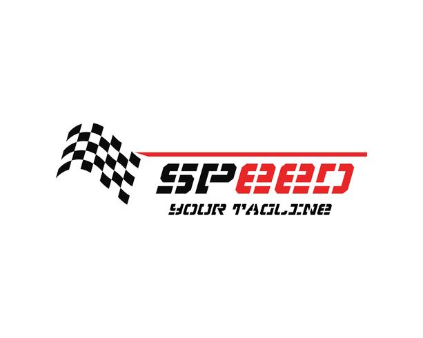 Race Flag-Symbol, einfaches Design Race Flag-Logo vektor