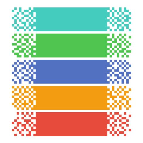 Abstrakte Pixelweb-Fahnen für Titel vektor