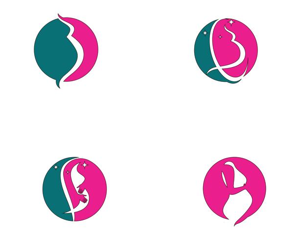 Gravid logotyp mall vektor ikon illustration