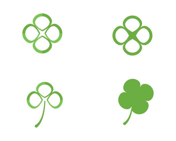 Grüne Kleeblatt-Logo-Schablone vektor