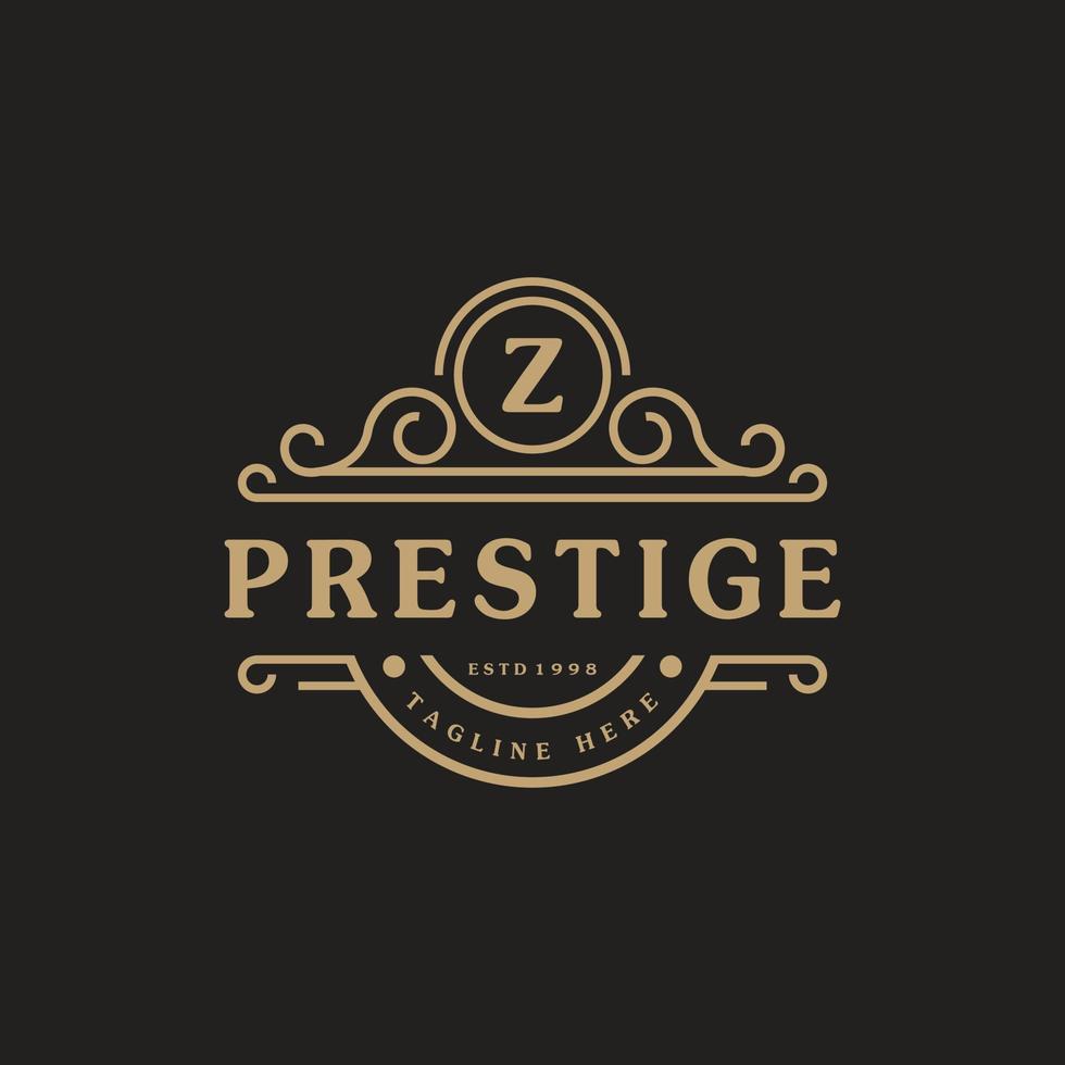 bokstaven z lyx logotyp blomstrar kalligrafiska eleganta ornament linjer. affärsskylt, identitet för restaurang, royalty, boutique, café, hotell, heraldiskt, smycken och mode logotyp designmall vektor
